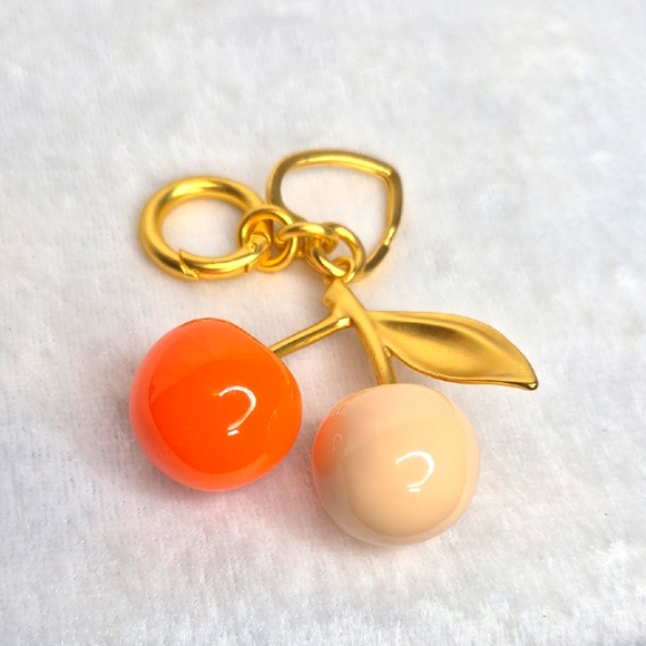 Accessories - Orange and Cream "Dreamsicle" Keychain Bag Charm 🍒